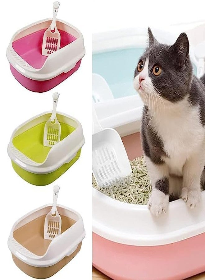 KittuPet Cat Litter Tray Hygienic Litter Box Cat Litter Box Tray for Cats -1 Litter Box Tray + 1 Scoop Free (Color May Vary) - Image 4